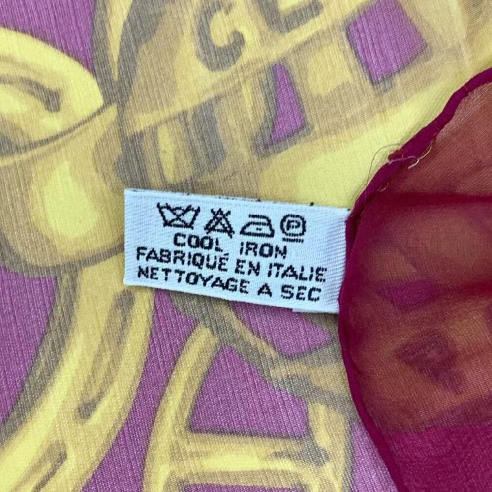 Celine Large 130 X130 cm Silk Scarf Stole Pink - Picture 7 of 8